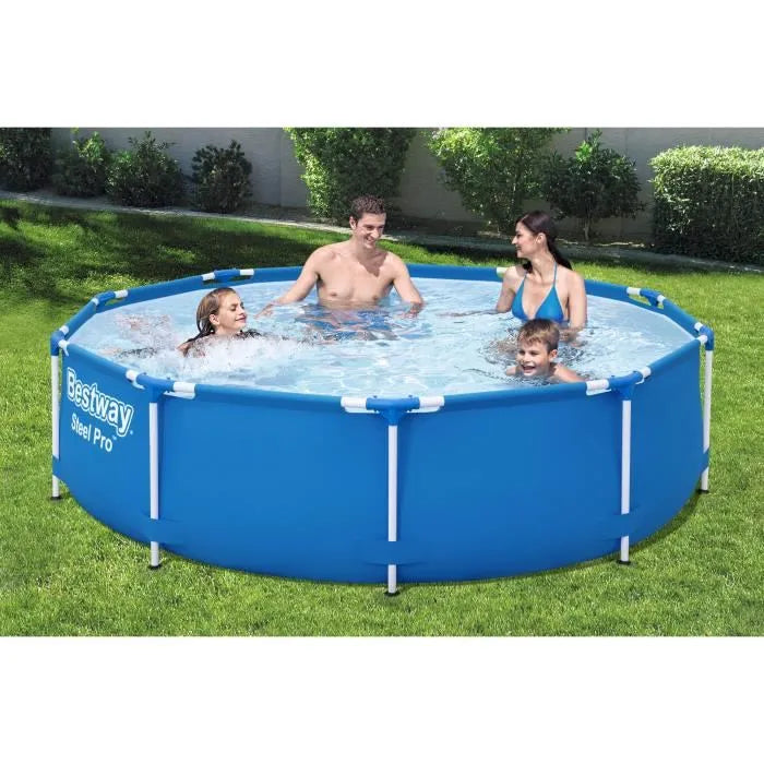 Kit Piscine hors sol tubulaire BESTWAY - Steel Pro™ - 305 x 76 cm - Ronde (Livrée avec pompe de filtration)