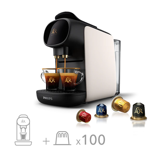 L'OR BARISTA Sublime + 100 capsules Blanc Satin