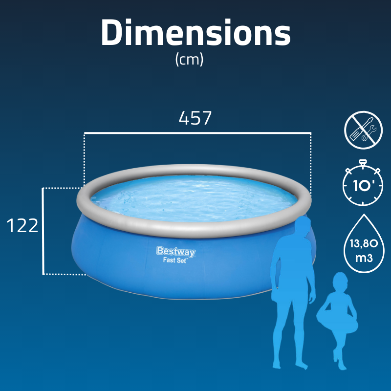 Bestway Set inflatable pool round Fast Set 457x122 cm - Image 3
